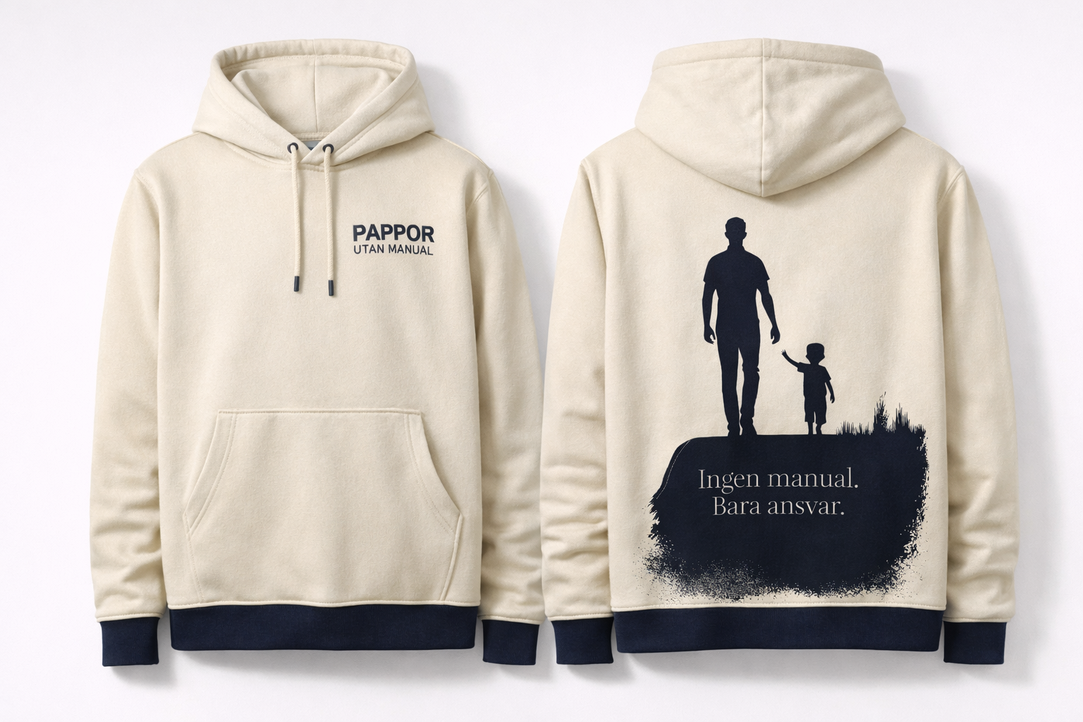 Pappor utan manual – Premium Hoodie
